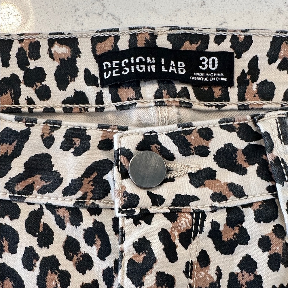 Design Lab Leopard Print Jeans - Picture 2 of 11
